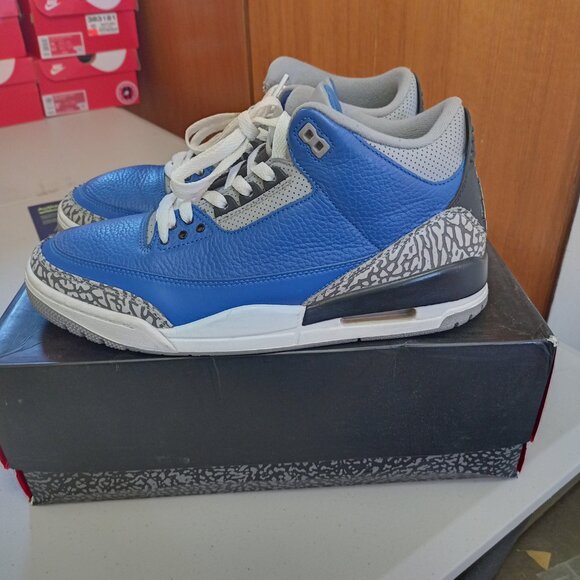 Size 10.5 - Jordan 3 Retro Varsity Royal 2020 OG box excellent condition - Picture 11 of 14